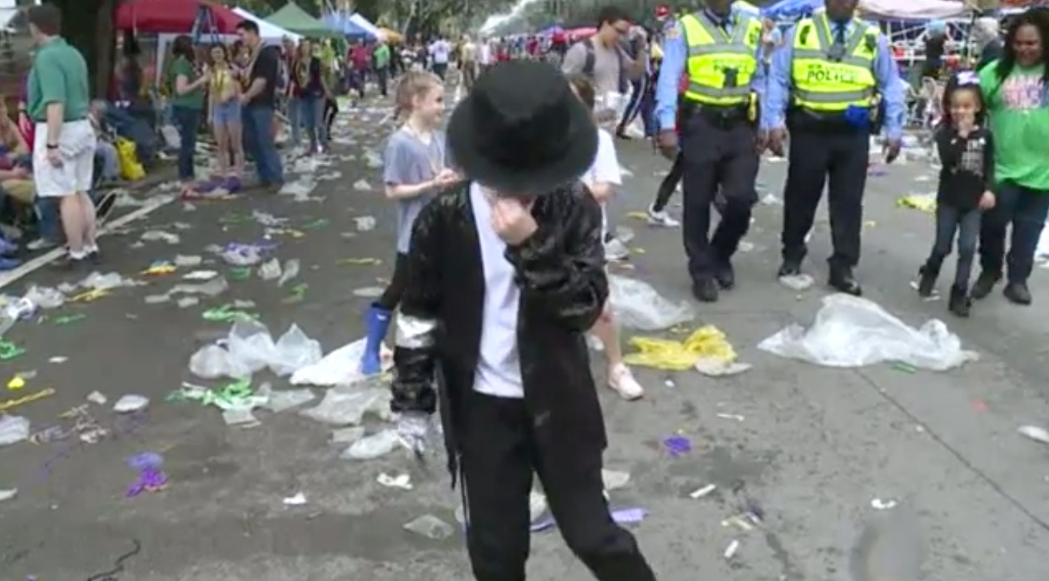 9 Year Old MJ Performer On Parade Route